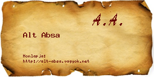 Alt Absa névjegykártya